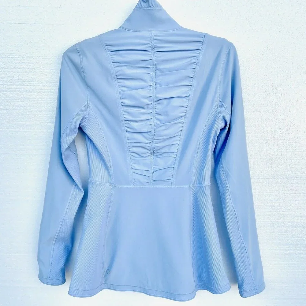 Lululemon Round Trip Jacket Cool Breeze Size 4 Zip Up Women's Workout W4AN2S